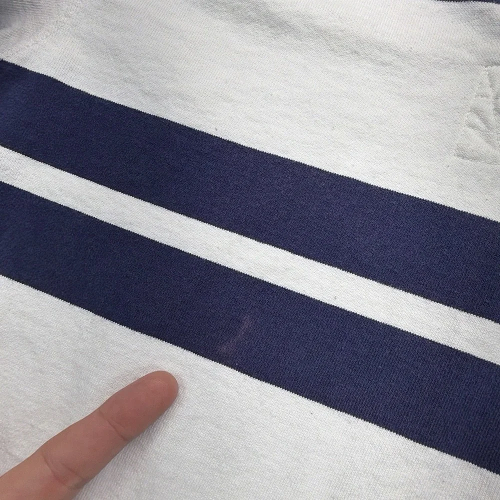 Vintage Polo Ralph Lauren Rugby Shirt Men Large Sailing Stripe Long Sleeve Pony